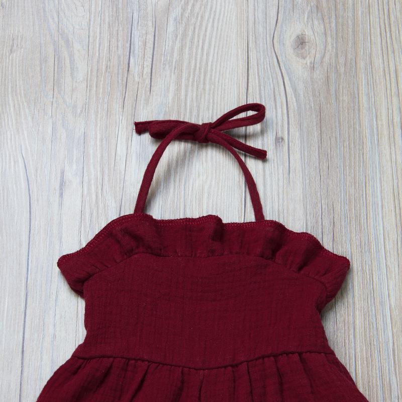 Quần Yếm Cotton Màu Trơn Cho Bé Gái