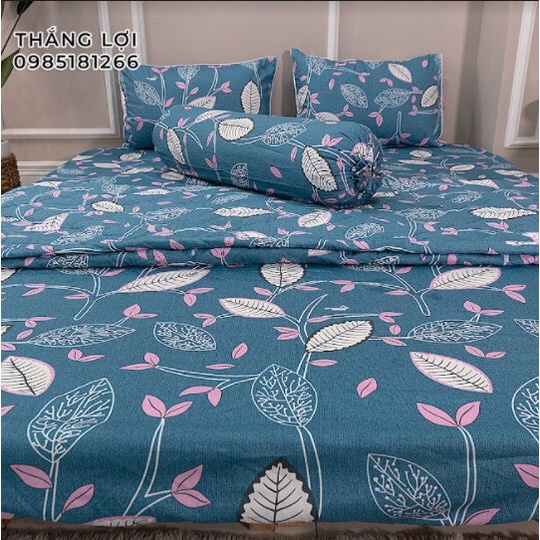 Drap Cotton 100% Thắng Lợi chính hãng Mẫu Lá Ngọc IN LOGO THẮNG LỢI vệ sinh dễ dàng.