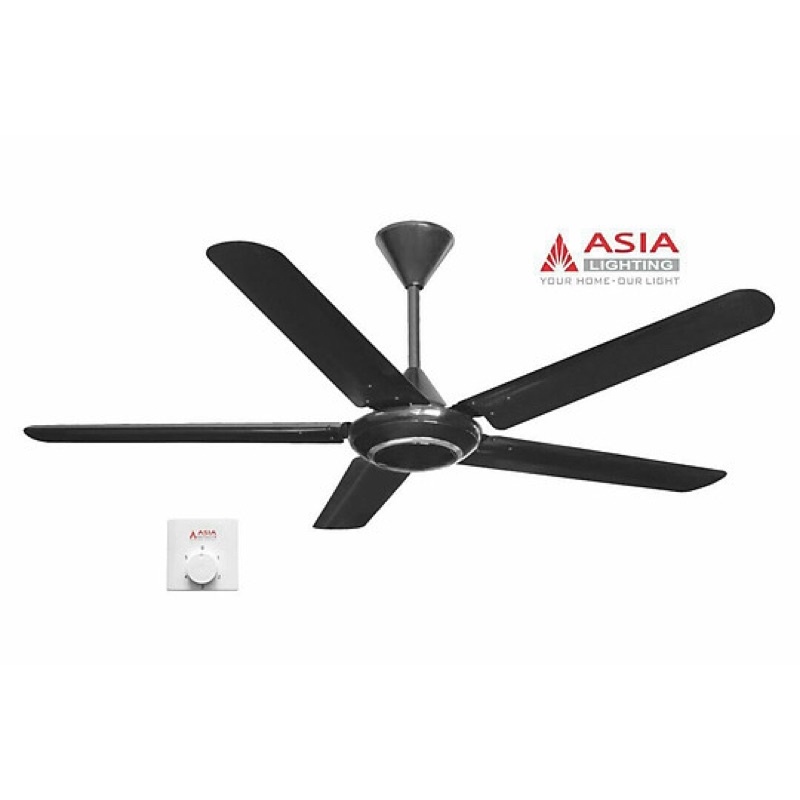 Quạt trần cao cấp Asia mẫu mã đẹp mắt động cơ mạnh mẽ, với 5 cấp gió cấp cực đại lên đến 230m3/ phút