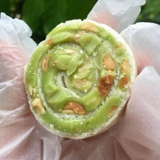 Kẹo dừa nướng lá dứa cuộn bánh tráng ít đường Xưởng kẹo dừa Hồng Vân 1 kg