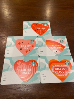 combo 6 thẻ tự chọn starbucks: 220k