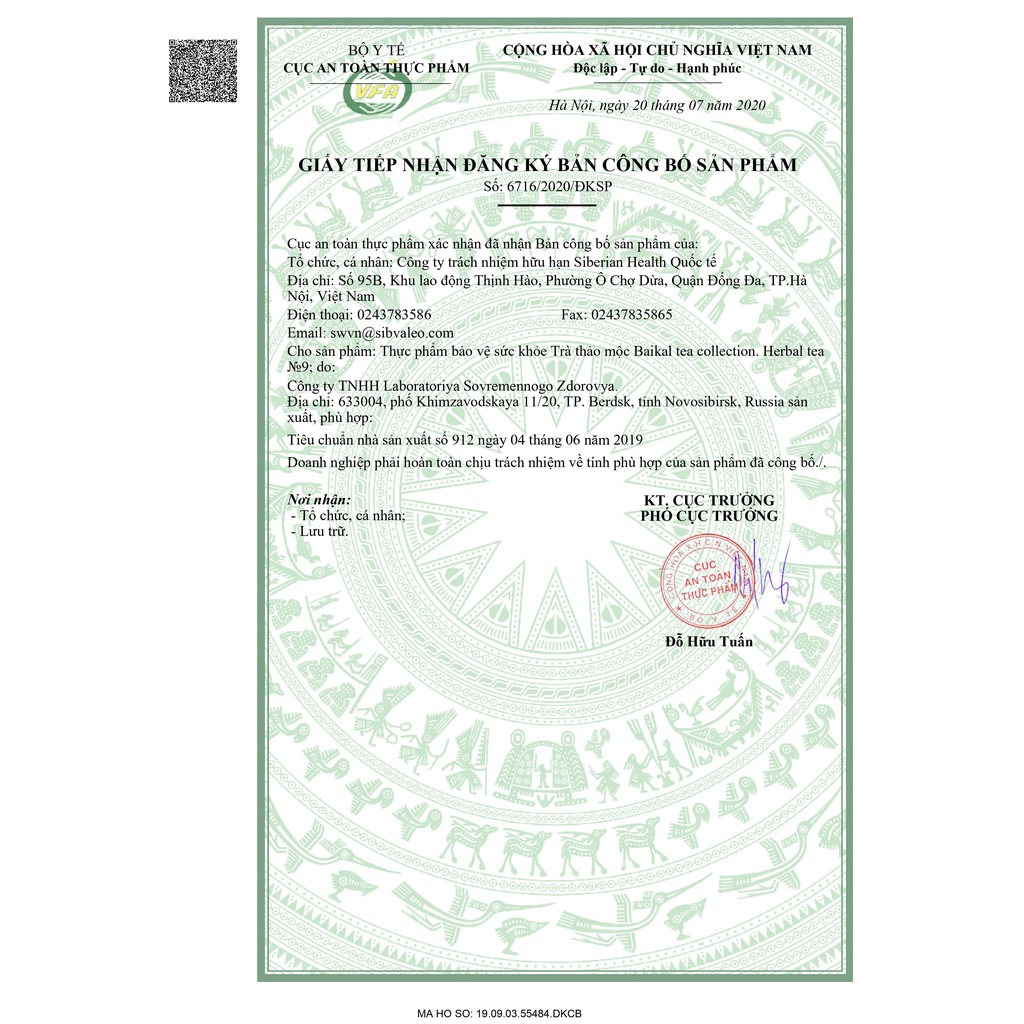 Trà thảo mộc Siberian Baikal tea collection Herbal tea N9 - 30 gói