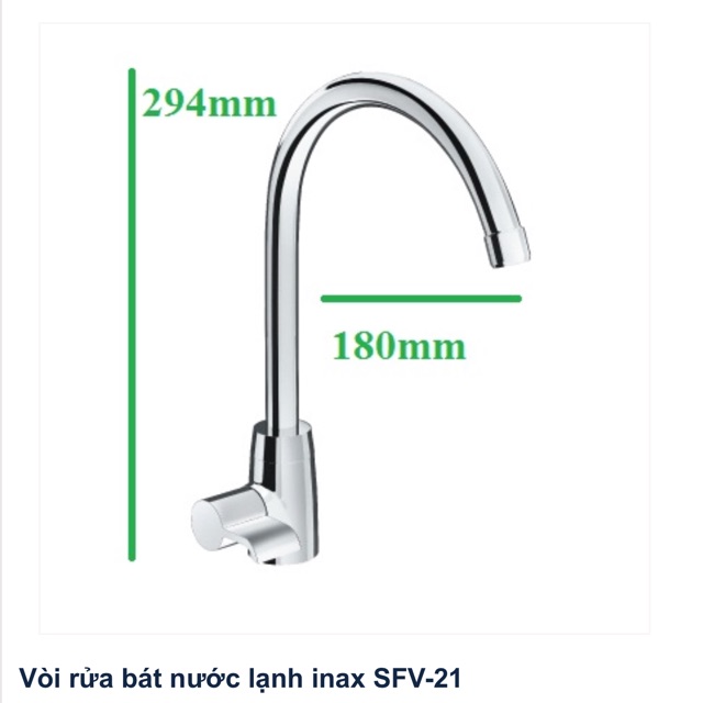 Vòi rửa bát lạnh chính hãng INAX SFV-21 bảo hành 3 năm