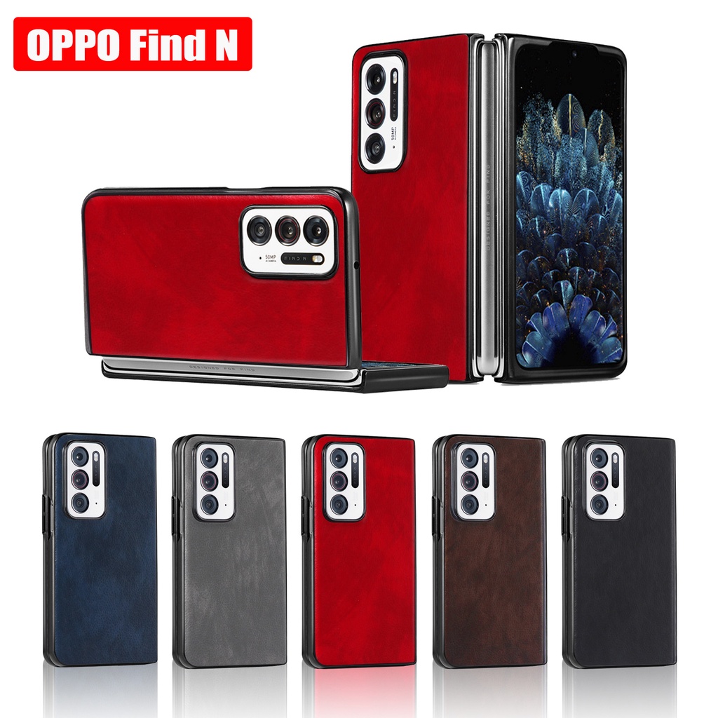 Ốp Điện Thoại Da PU Cứng Chống Sốc Cho OPPO Find N