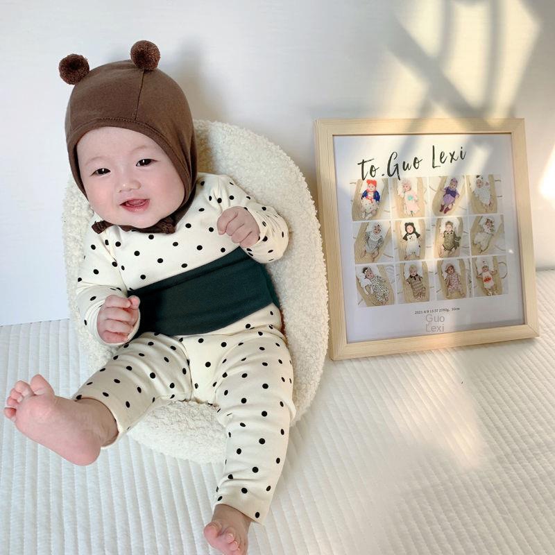 Mới Bộ Áo Thun + Quần cotton Lưng Cao Thời Trang Hàn Quốc Cho Bé
