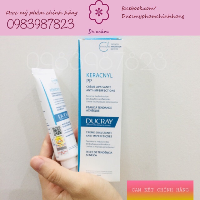 [CHÍNH HÃNG SALE DATE 31.1.2022]Kem làm giảm và mờ thâm Ducray Keracnyl PP Anti-blemish Soothing Cream