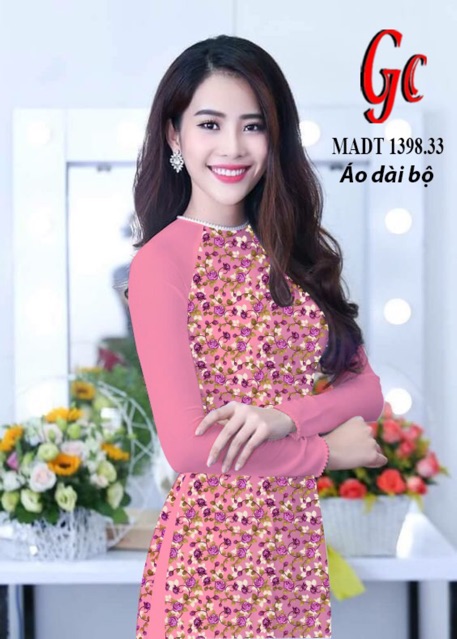 Vải áo dài hoa nhí
