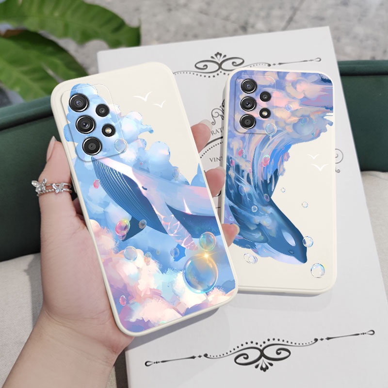 Ốp Điện Thoại Hình Cá Voi Cho Samsung Galaxy A72 A52 A52S A42 A32 4G 5G