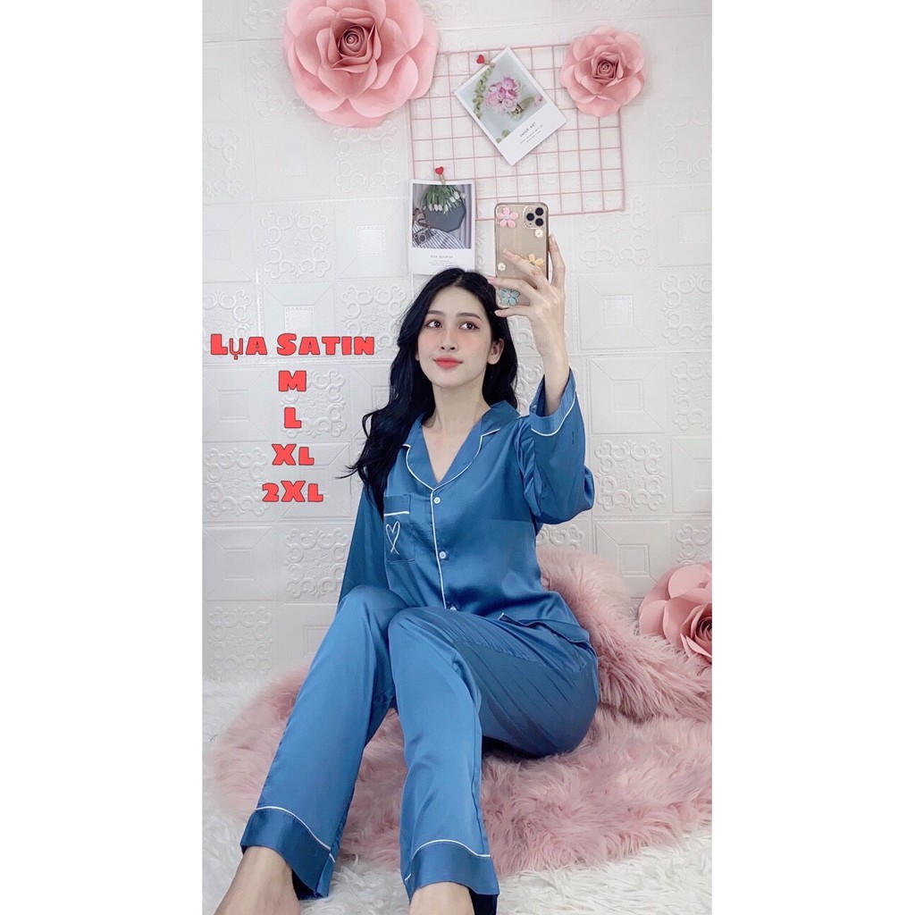 HOT - HOT - HOT - HÀNG MỚI VỀ PIJAMA LỤA SATIN CAO CẤP DÀI VIỀN TRẮNG ĐƯỢC ƯA CHUỘNG NHẤT 2020 | BigBuy360 - bigbuy360.vn