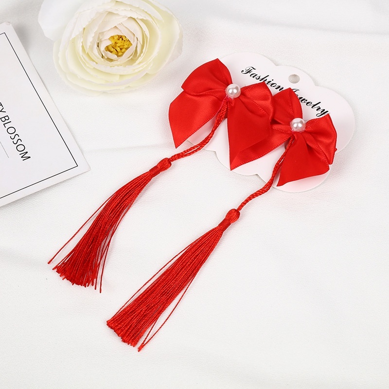 Set 2 Kẹp Tóc Nơ Trung Hoa Dễ Thương Cho Bé Gái