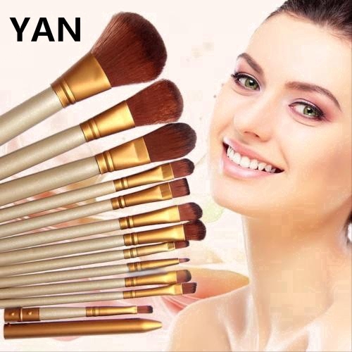 [Hàng mới về] Set 12 cọ trang điểm đánh phấn nền kẻ mắt đa năng chuyên dụng tiện lợi