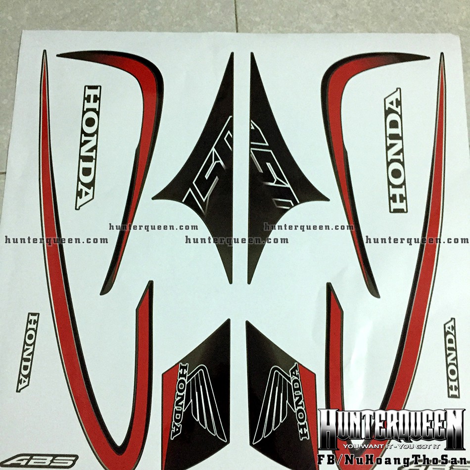 Tem chế xe SH 2020. Trắng đỏ đen. Xe trắng sành điệu.