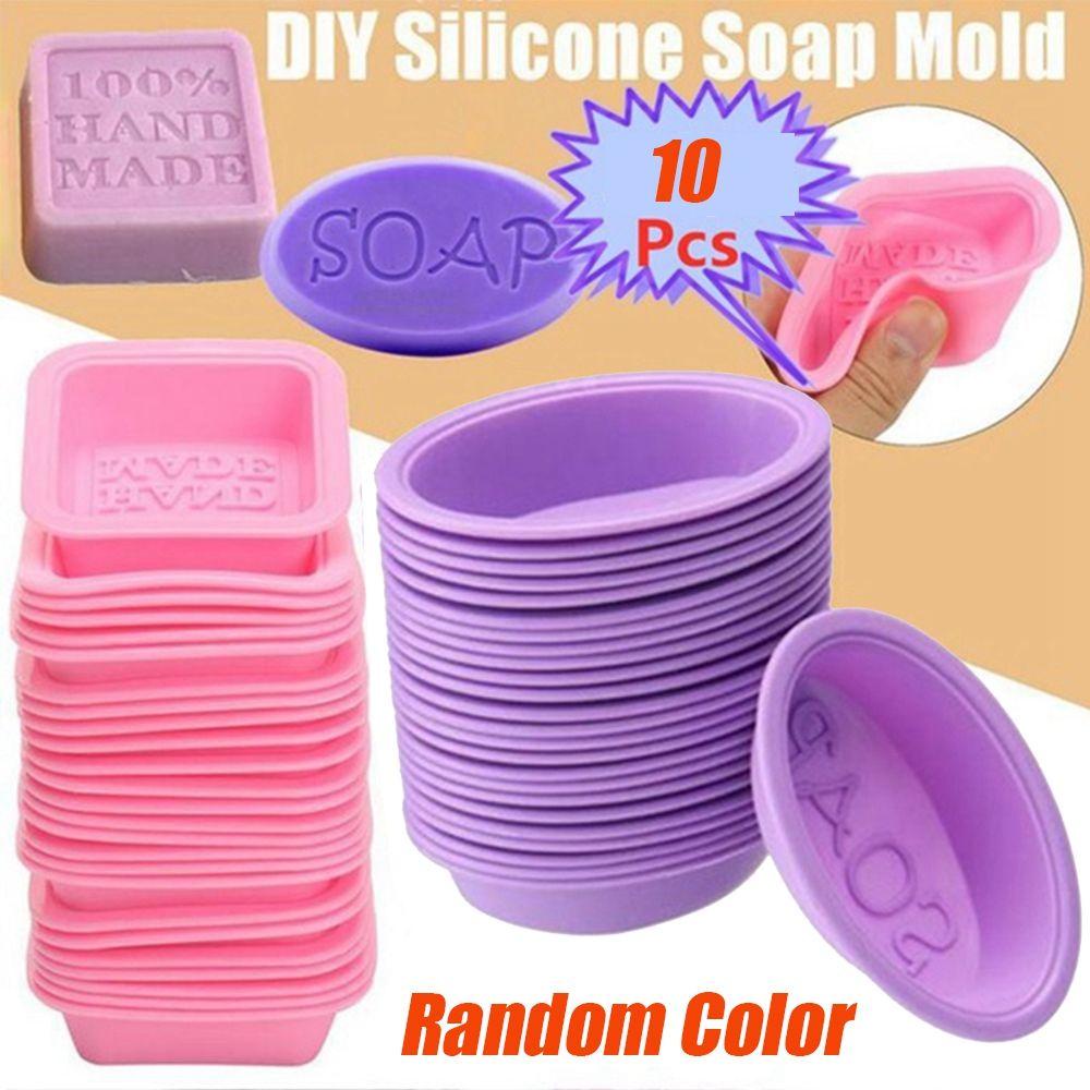 Khuôn Làm Bánh / Xà Phòng Hình Oval Màu Sắc Ngẫu Nhiên DIY