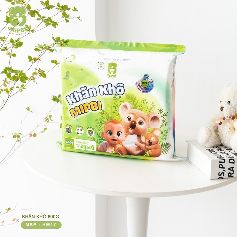 Khăn khô đa năng Mipbi cho mẹ và bé 600gr/ 900gr