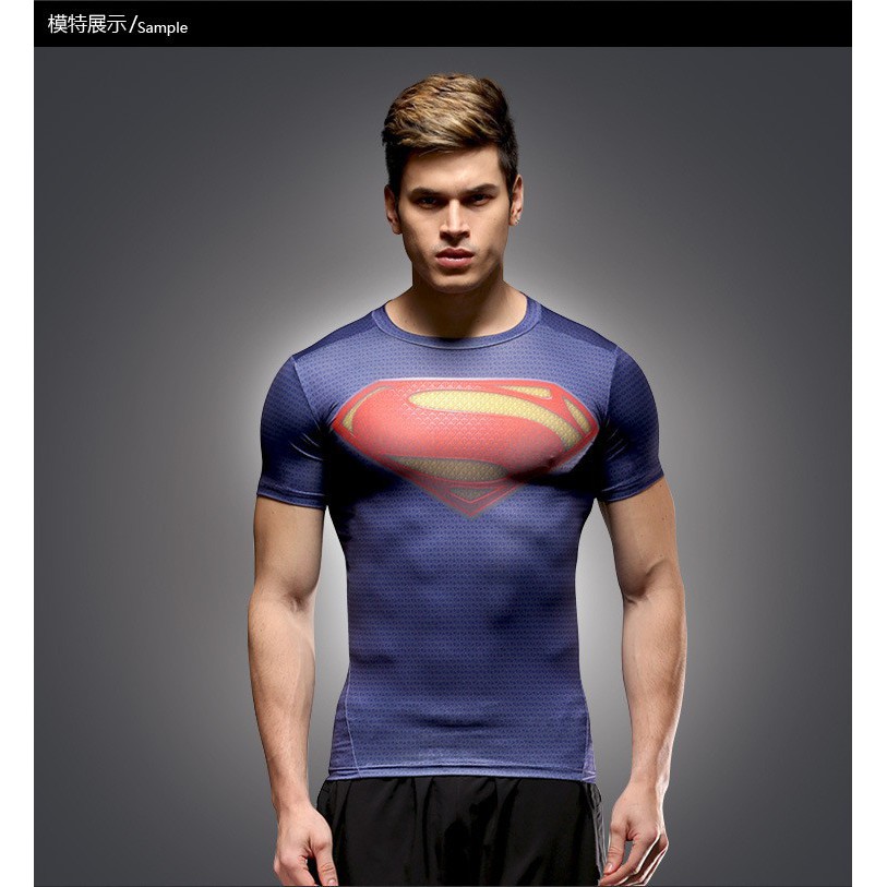 New Brand Summer Fashion Casual Captain America T-shirt Fitness Compression T-shirt Men's Short Sleeve 3d Workout Top