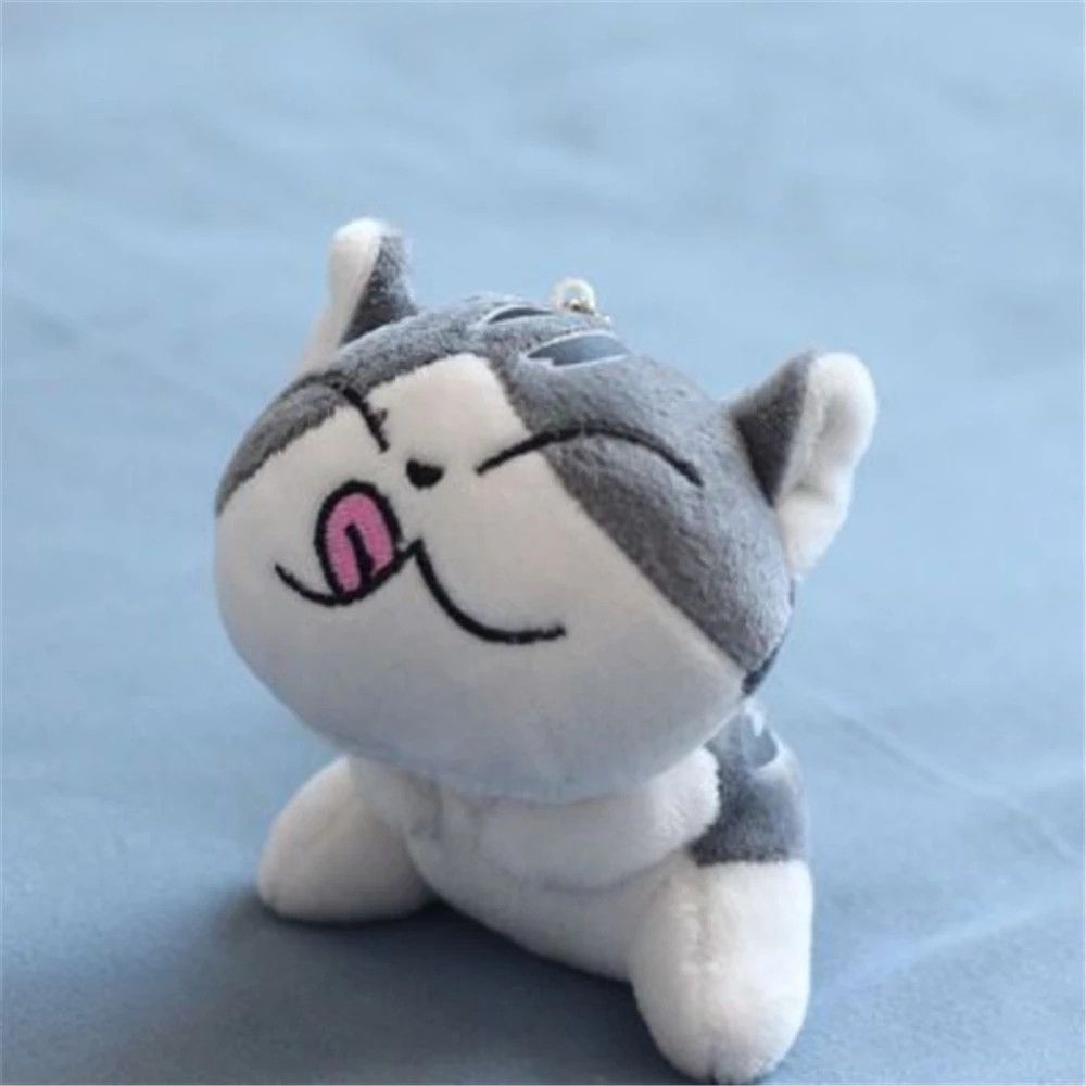 Búp bê mèo nhồi bông 4 kiểu gắn móc khóa 10cm đáng yêu