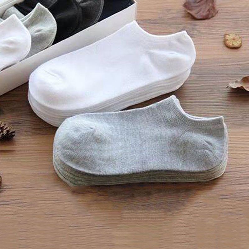 Com 5 đôi Vớ tất Nam Cotton Trơn Cổ ngắn thời trang TN9006E