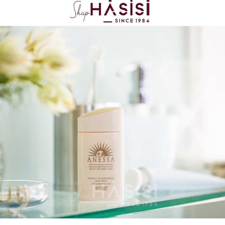 Sữa Chống Nắng Dịu Nhẹ Cho Da Nhạy Cảm ANESSA PERFECT SUNSCREEN MILD MILK SPF50+ PA++++ 60ml