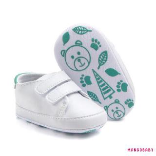 ♬Mg♪-infant Baby girl boy Velcro PU Sneaker size trẻ sơ sinh 3-12 tháng