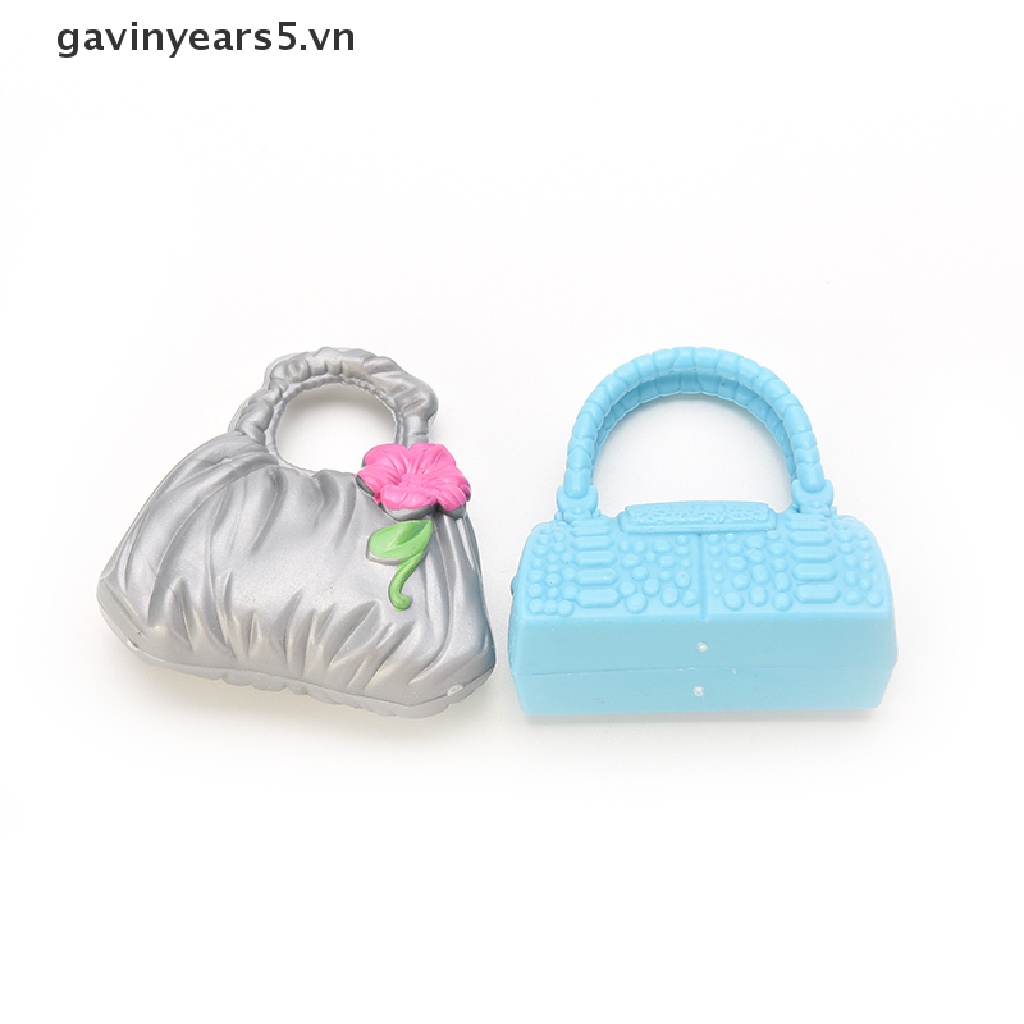Bộ Phụ Kiện Búp Bê Barbie Gồm Túi Xách + Giày + Lược + Tai Xinh Xắn