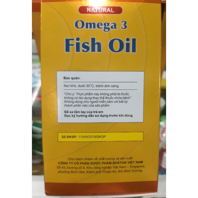 ✅ DẦU CÁ OMEGA 3 BOSTON HỘP 100 VIÊN