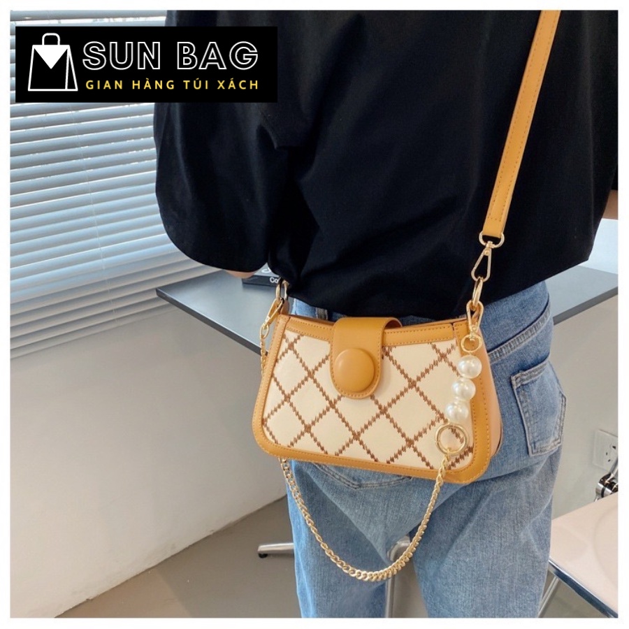 Túi xách nữ đeo chéo, đeo ngực túi đi chơi, đi học, da đẹp, cao cấp size 22cm SB181