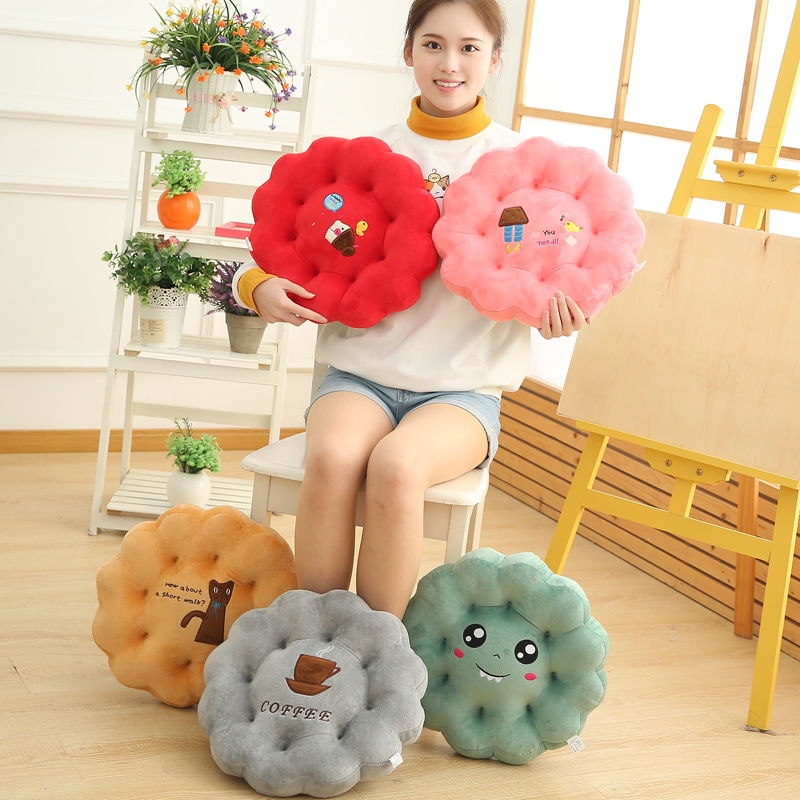 Đệm Lót Ghế Ngồi Văn Phòng / Ghế Ngồi Máy Tính Dày Dặn Hình Bông Hoa