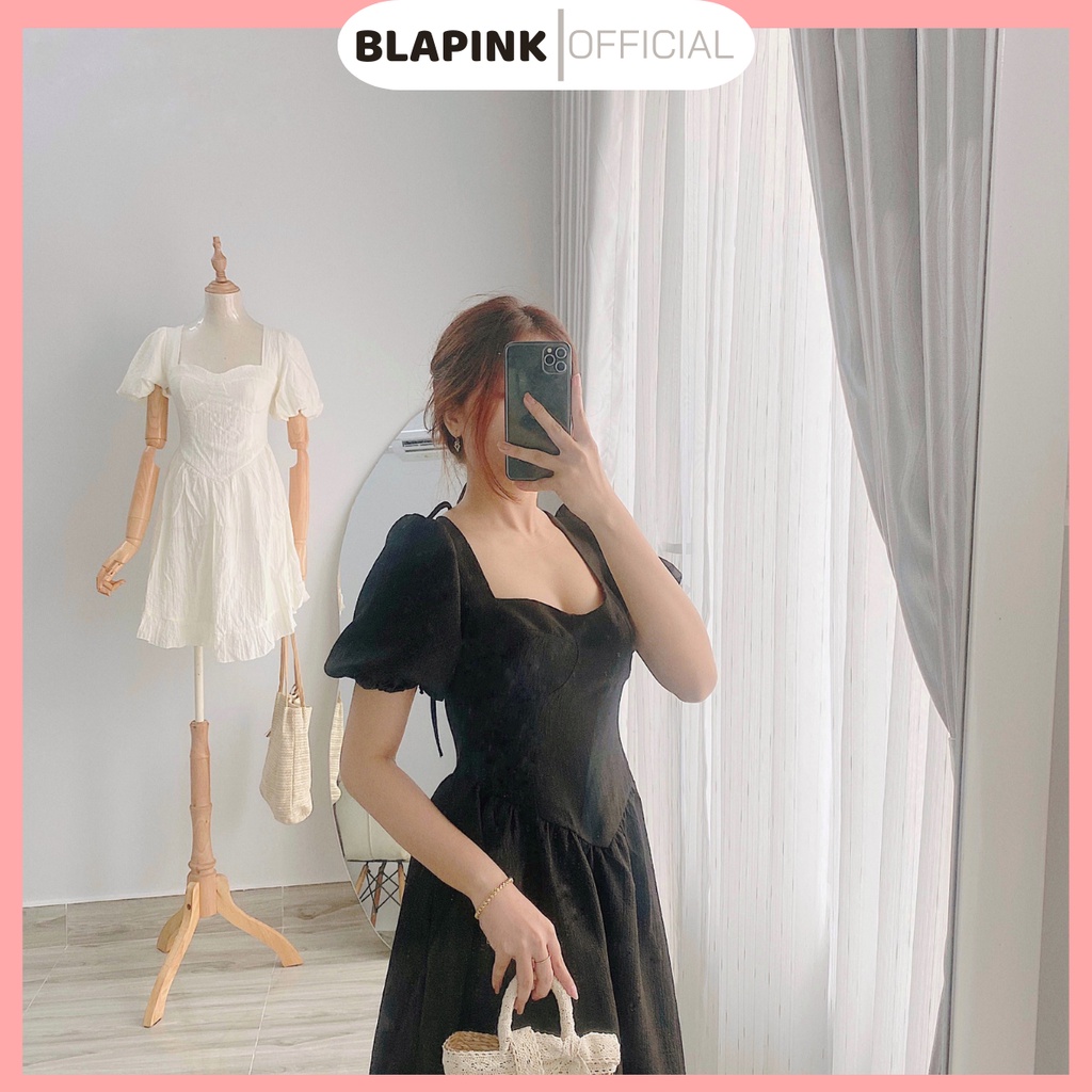 Váy Babydoll Tay Phồng Cổ Vuông Vải Xốp Xịn Xò Đi Tiệc Đi Dạo Phố RINGELA DRESS T230