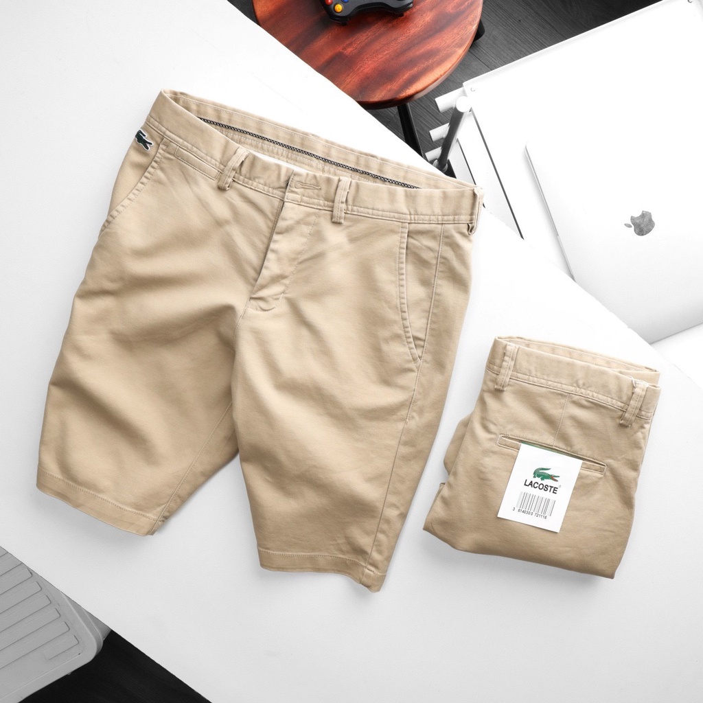 Quần short nam VNXK - Quần short kaki nam Lacoste có logo bên hong | LA STORE MENSWEAR