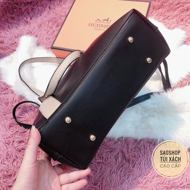 Túi xách công sở- Túi xách nữ đựng vừa a4 có nhiều ngăn màu đen | BigBuy360 - bigbuy360.vn