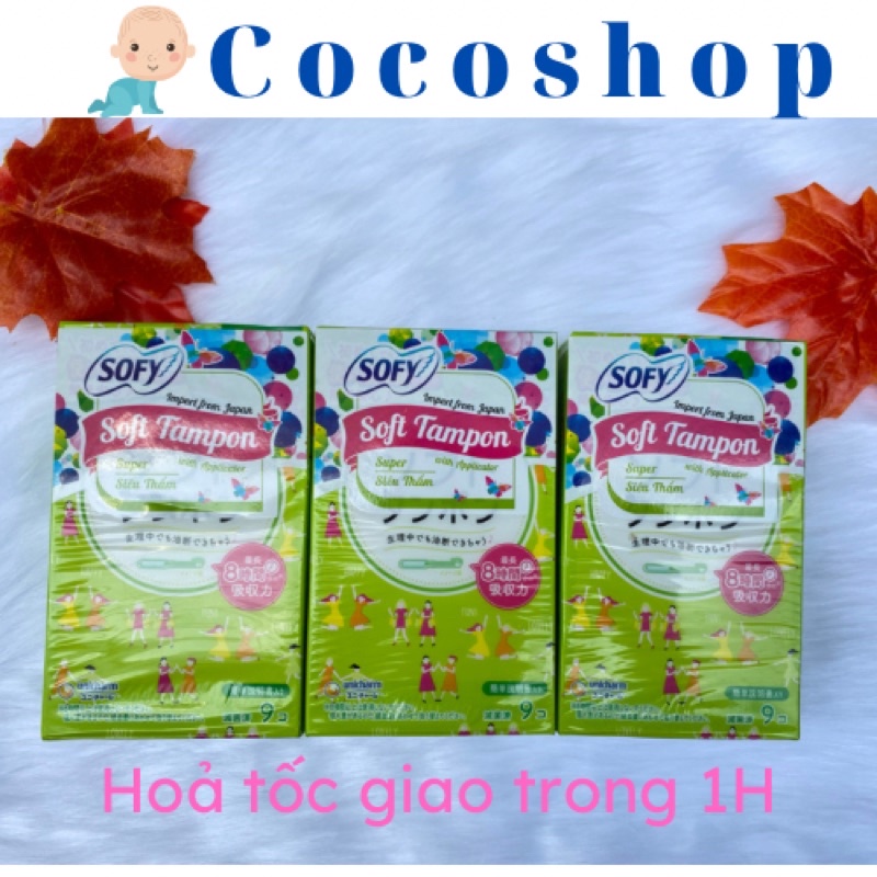 Băng vệ sinh siêu thấm nhật bản sofy tampon supper gói 9 miếng - ảnh sản phẩm 1