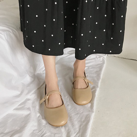 [A12](CÓ SẴN) Giày Búp Bê Vintage Nữ Quai Ngang Thắt nơ Cực Đẹp | BigBuy360 - bigbuy360.vn