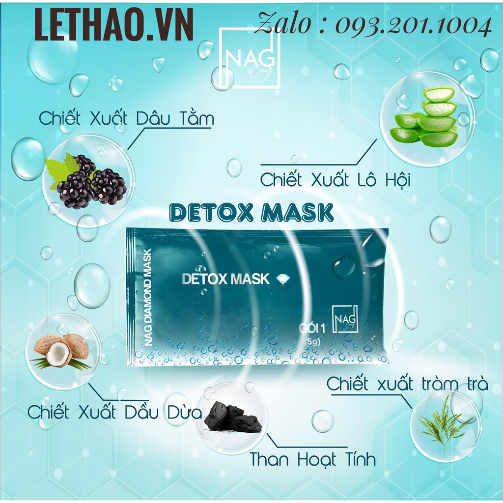 [CHÍNH HÃNG] BỘ ĐÔI MẶT NẠ N.A.G DIAMOND MASK-Thải độc, dưỡng trắng da mặt toàn diện/DETOX MASK-WHITENING MASK | Thế Giới Skin Care