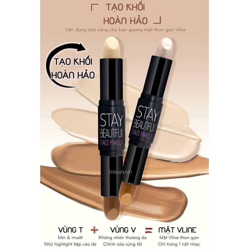 Bút tạo khối sáng tối 2 đầu cằm Vline tiện dụng mọi lúc | BigBuy360 - bigbuy360.vn
