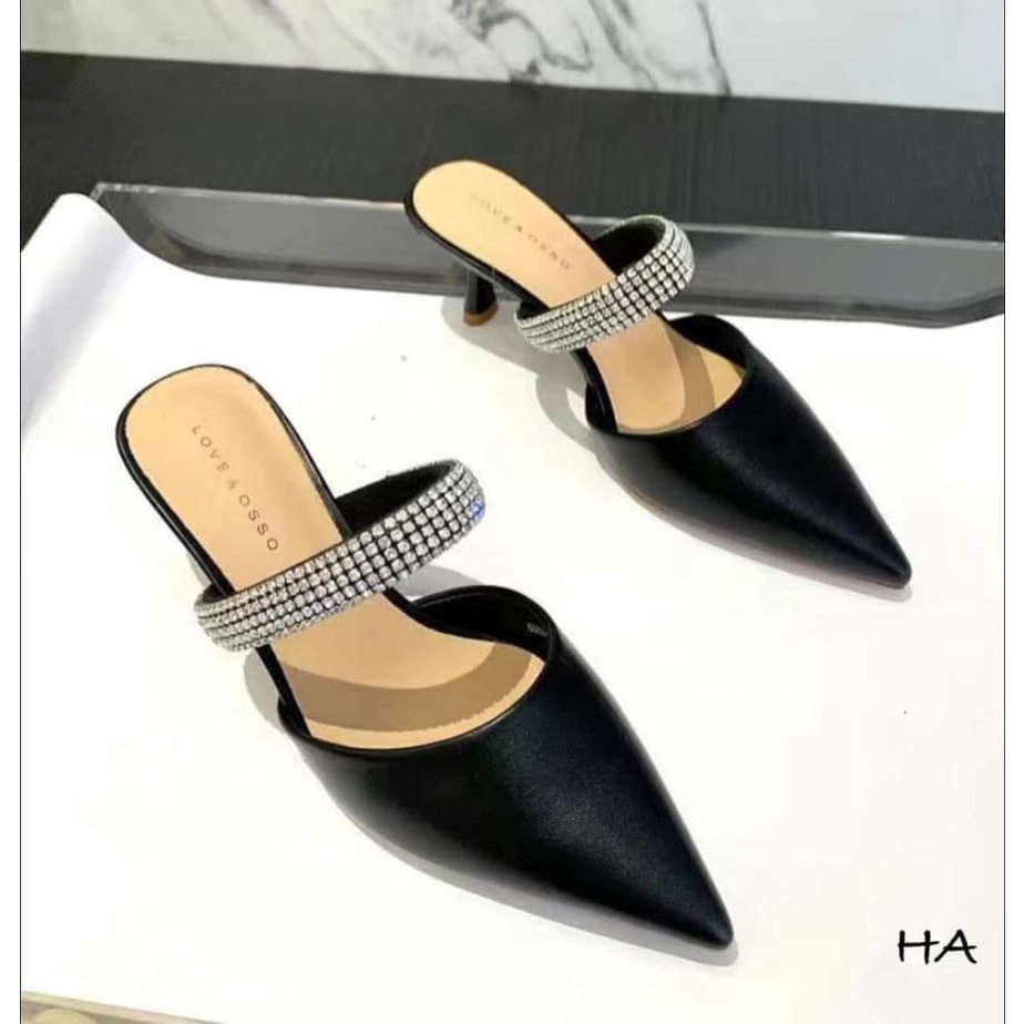 Giày nữ cổ xoàn da mềm êm chân cao 5cm mã N67