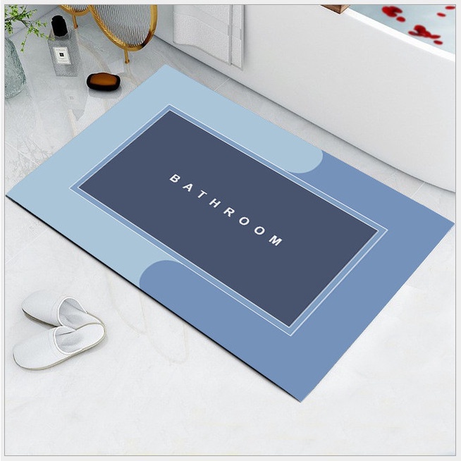 Thảm Silicon Bath Room Siêu Thấm Hút, Chống Trơn Tượt Kích Thước 40x60cm, Chất Liệu Êm Ái Thấm Hút Cực Đỉnh