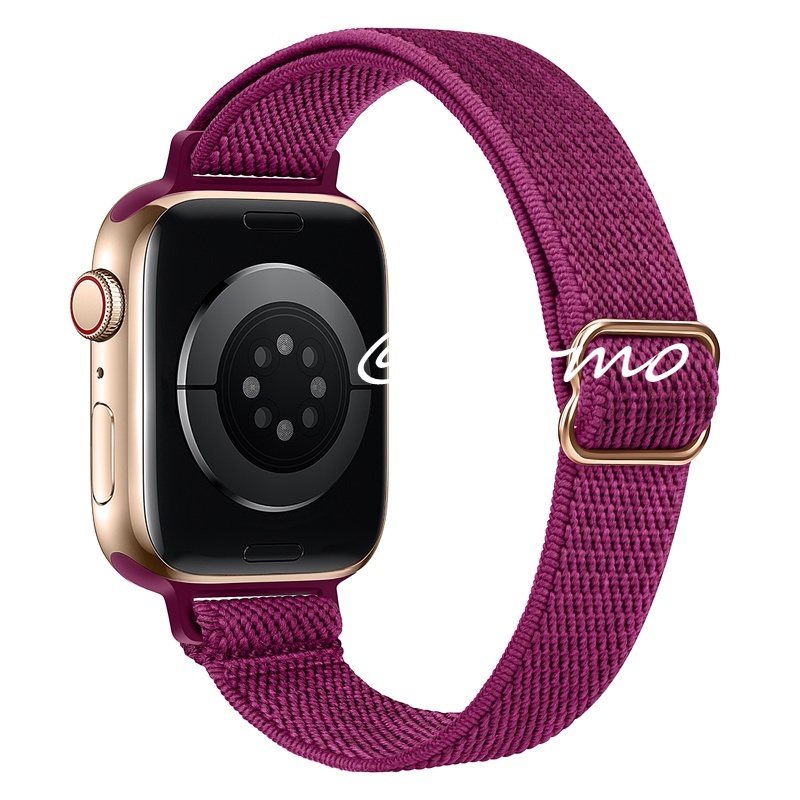 Dây Đeo Đồng Hồ Bằng Nylon Co Giãn Cho Apple Watch S7 6 5 4 3 2 45mm 41mm 44mm 40mm 42mm