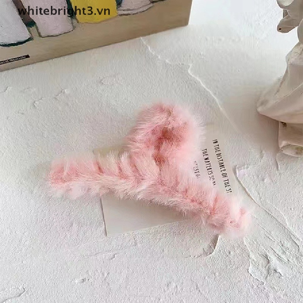 Kẹp tóc càng cua chất liệu lông nhung acrylic