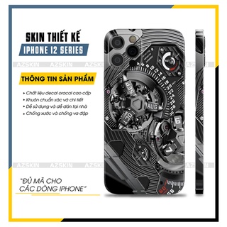 Dán Full Lưng Viền IPhone 12 Mini/12/12 Pro/12 Pro Max Đồng Hồ |SK_IPPT96| Chất Liệu Nhập Khẩu, Cắt CNC, Dễ Dán Tại Nhà