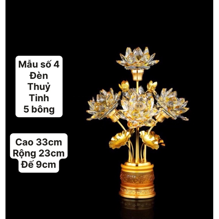 ĐÈN LED HOA SEN LƯU LY THỜ CÚNG TRANG TRÍ