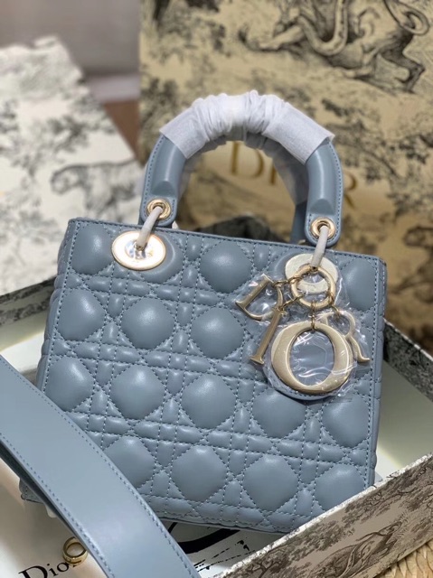 Túi Lady 5 ô màu xanh siêu cấp