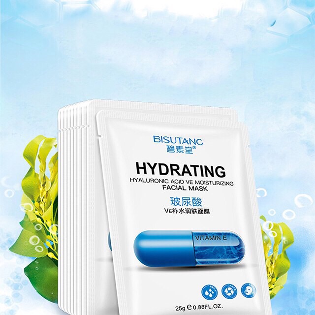 Mặt nạ  vitamin E cấp ẩm mềm mịn dưỡng trắng làm mờ vết thâm nám da hàng cao cấp nội địa trung bisutang