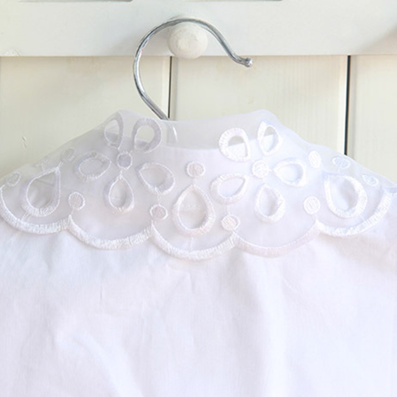 Cổ áo sơ mi giả bằng cotton phối ren hoa đính kim cương giả có thể tháo rời thời trang cho nữ | BigBuy360 - bigbuy360.vn