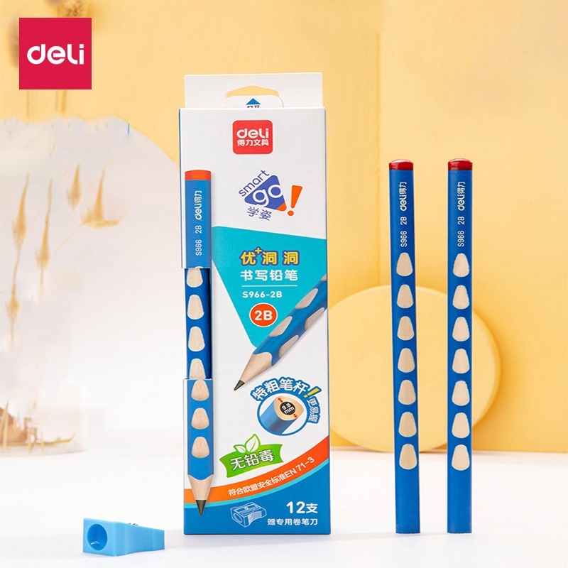 Bút Chì Gỗ 2B HB Không Độc Hại Điều Chỉnh Tư Thế Cho Học Sinh