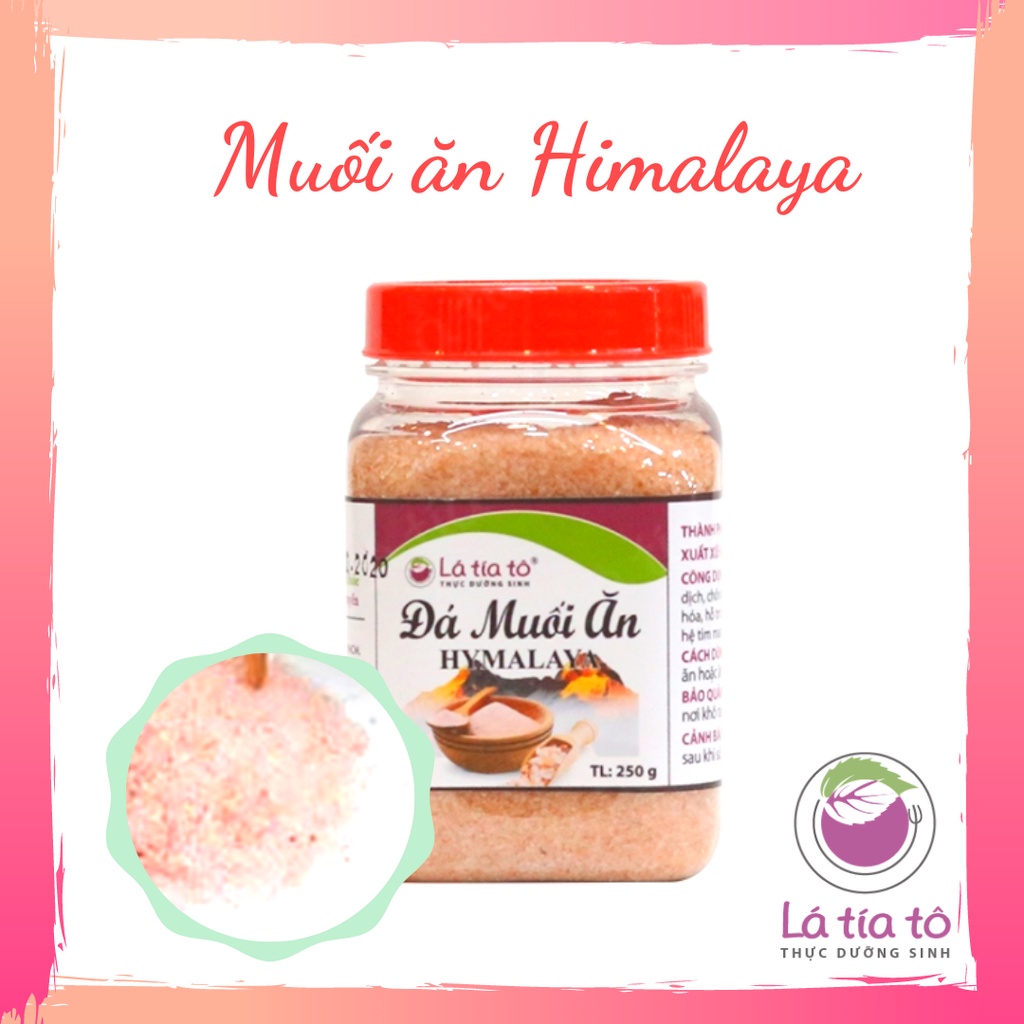 MUỐI HỒNG HIMALAYA NẤU ĂN 250GR - LÁ TÍA TÔ