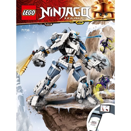 Lego Ninjago 71738 - Zane's Titan Mech Battle - Bộ xếp hình Lego Robot của Zane