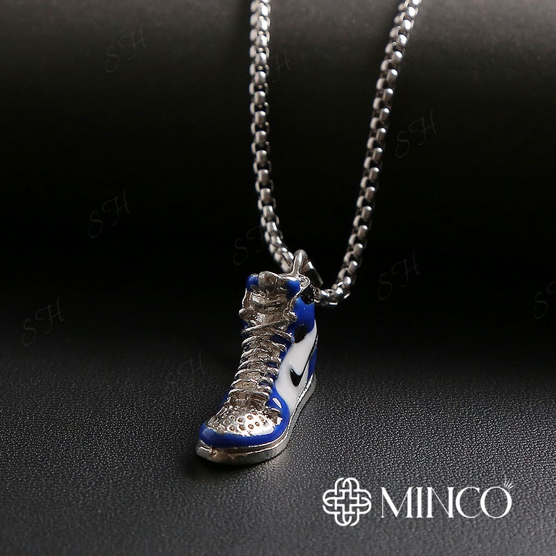 Dây chuyền Nam Nữ Minco Accessories Hình Giày Nike Jordan hai màu xanh đỏ cá tính trẻ trung phong cách Hàn Quốc DT92