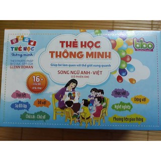 Bộ thẻ học thông minh Bibo 16 chủ đề 416 thẻ học song ngữ