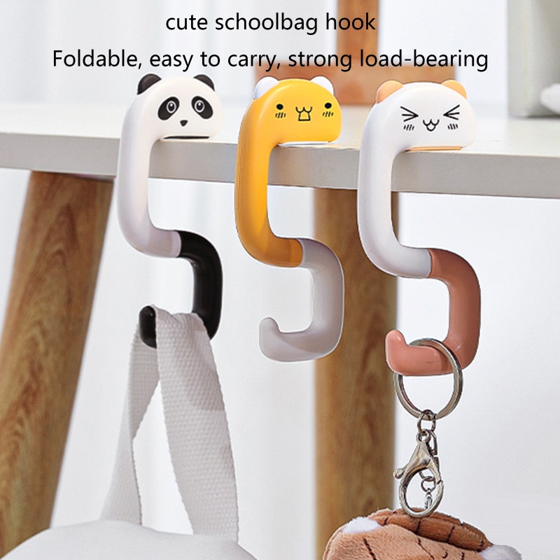 Móc treo đồ đa năng gắn dưới bàn hình thú 11x5cm