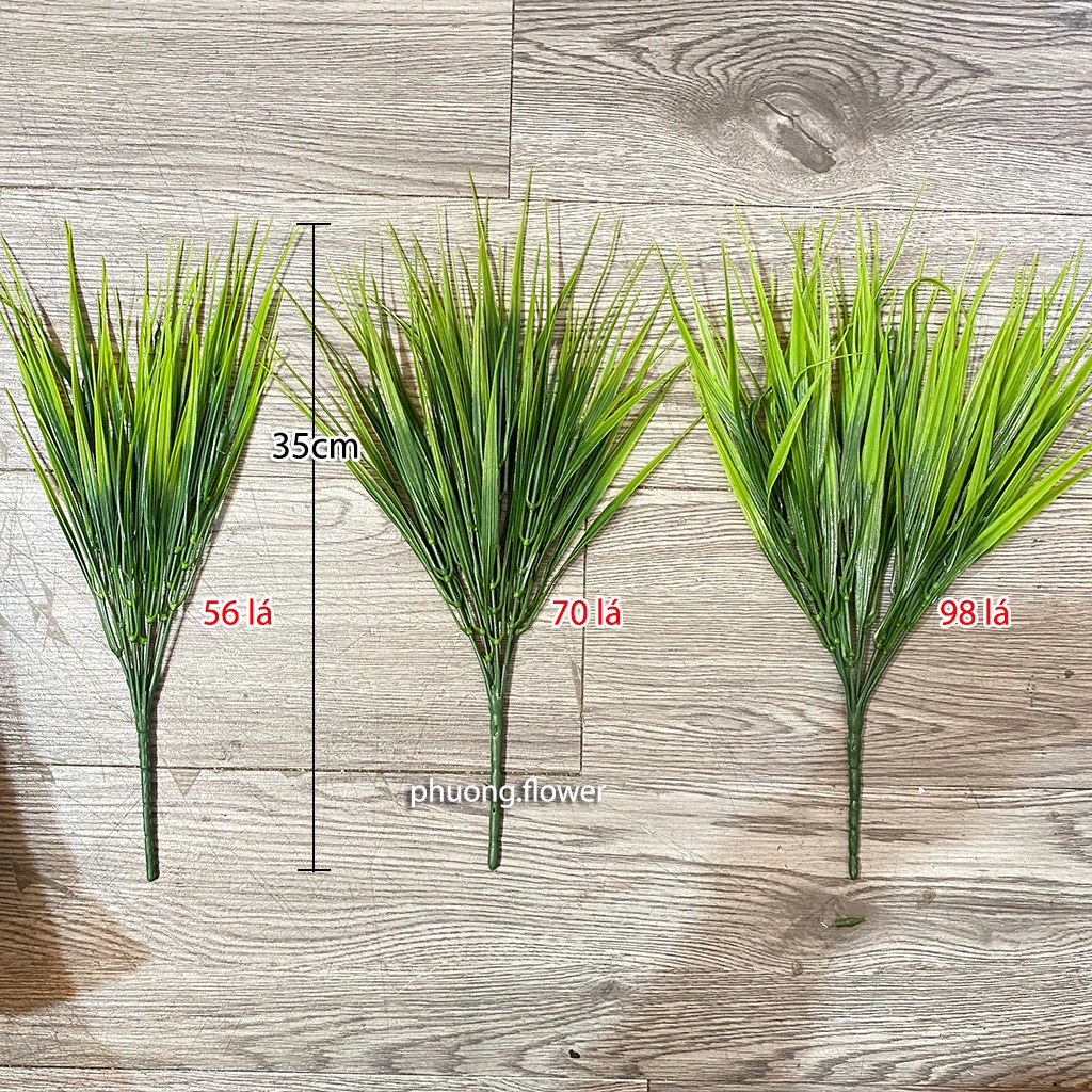 Cây nhựa giả lá lúa lá mạ non 7 nhánh 56 lá cao 30cm dùng cắm chậu giả cây xanh hoặc trang trí cho không gian thêm xanh